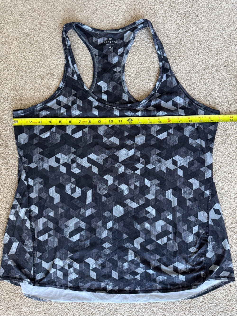 Athleta Black and Gray Geometric Tank Top - Picture 6 of 6
